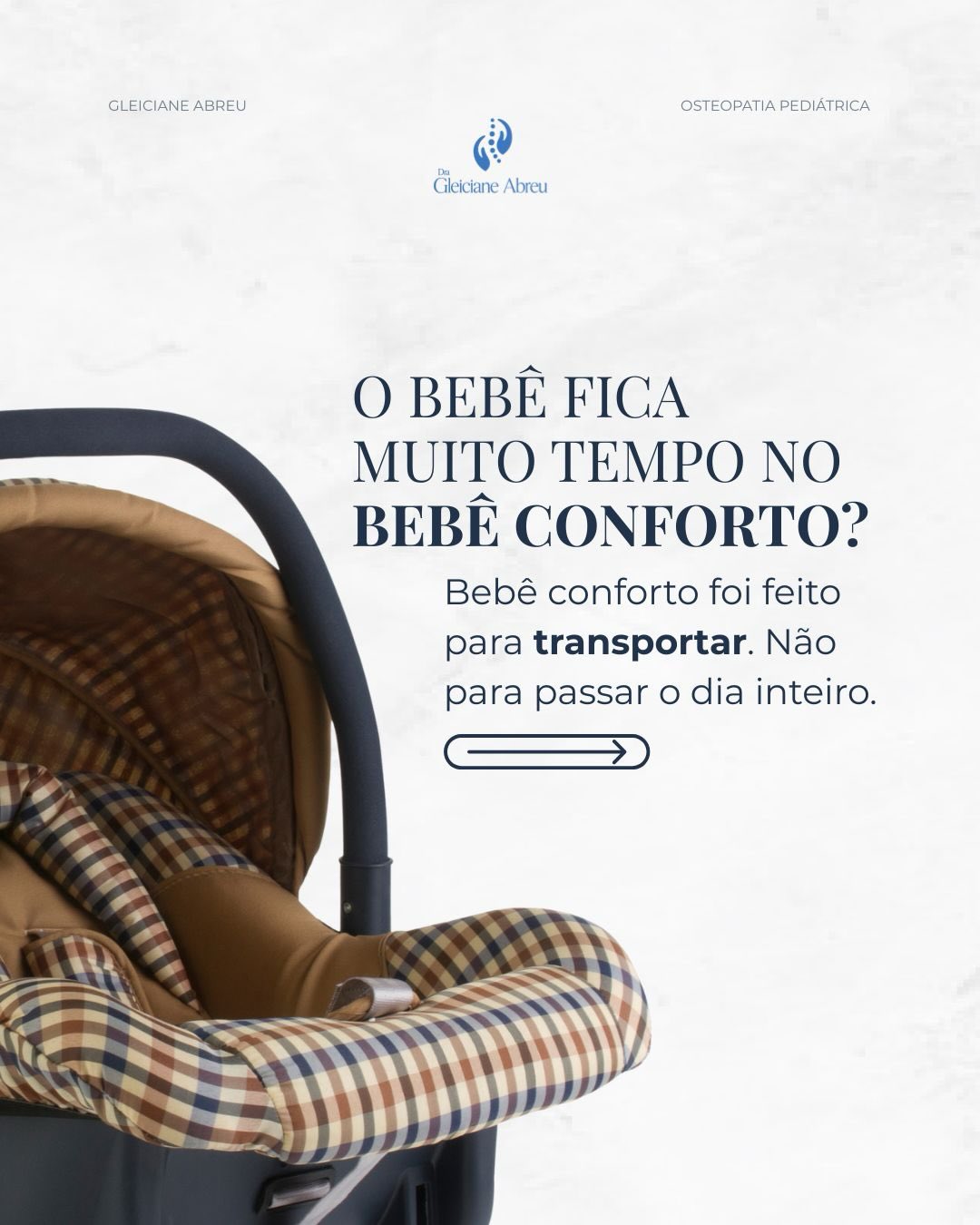 Arte explicativa sobre bebê-conforto