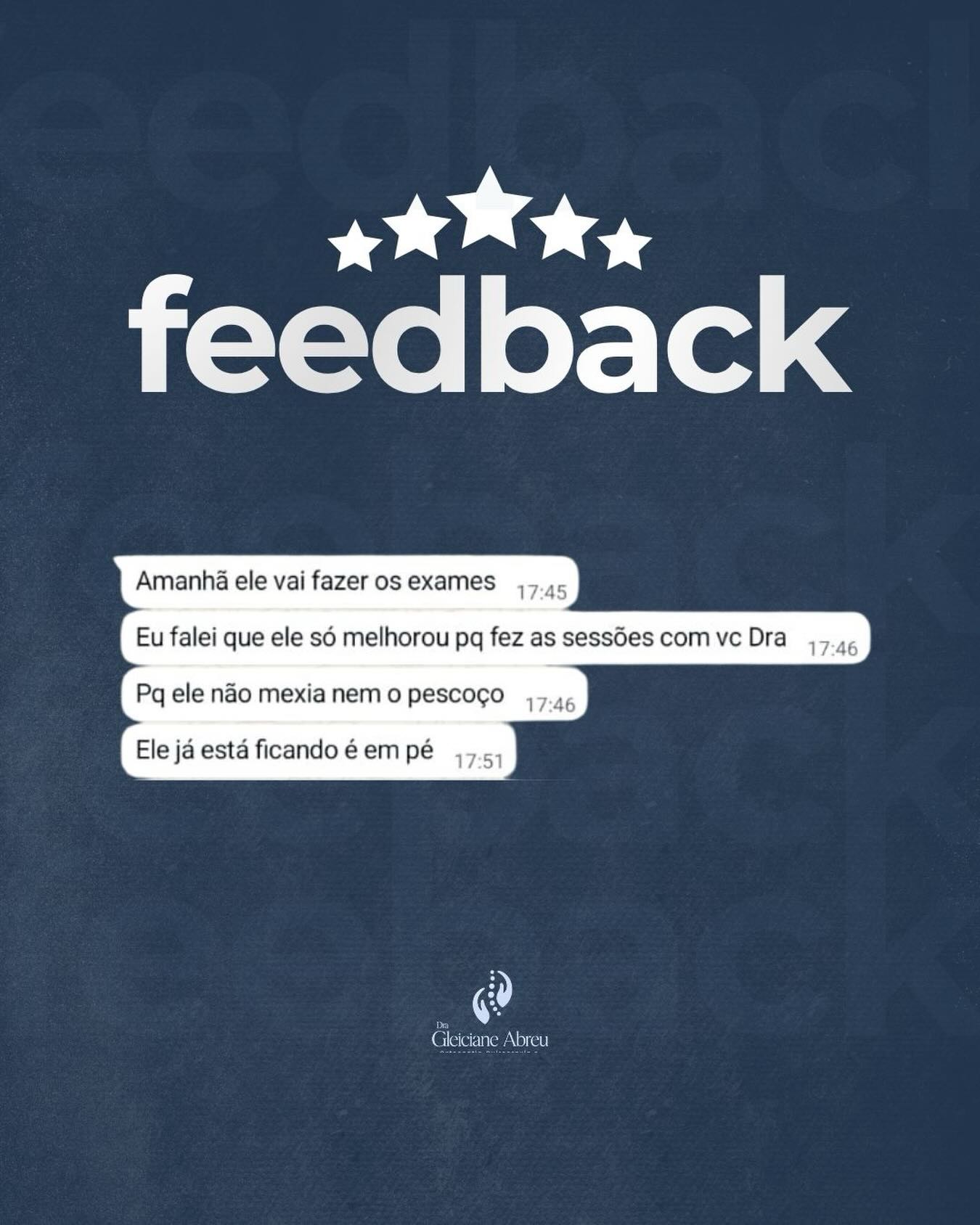 Arte com feedback publicado no perfil